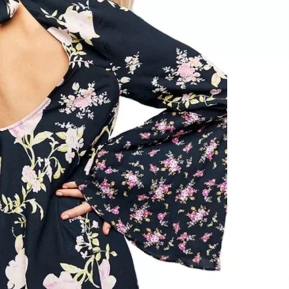 Free People NEW Womens Dress Size Small Floral Midnight Combo Tunic - Picture 2 of 8